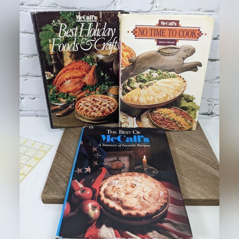 Vintage holiday cookbook bundle, McCall's 80s cooking books